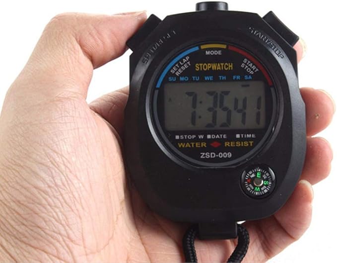 12 pack Multi-function Electronic Digital Sport Stopwatch Timer, Large Display with Date Time and Alarm Function,suitable for Sports Coaches Fitness Coaches and Referees