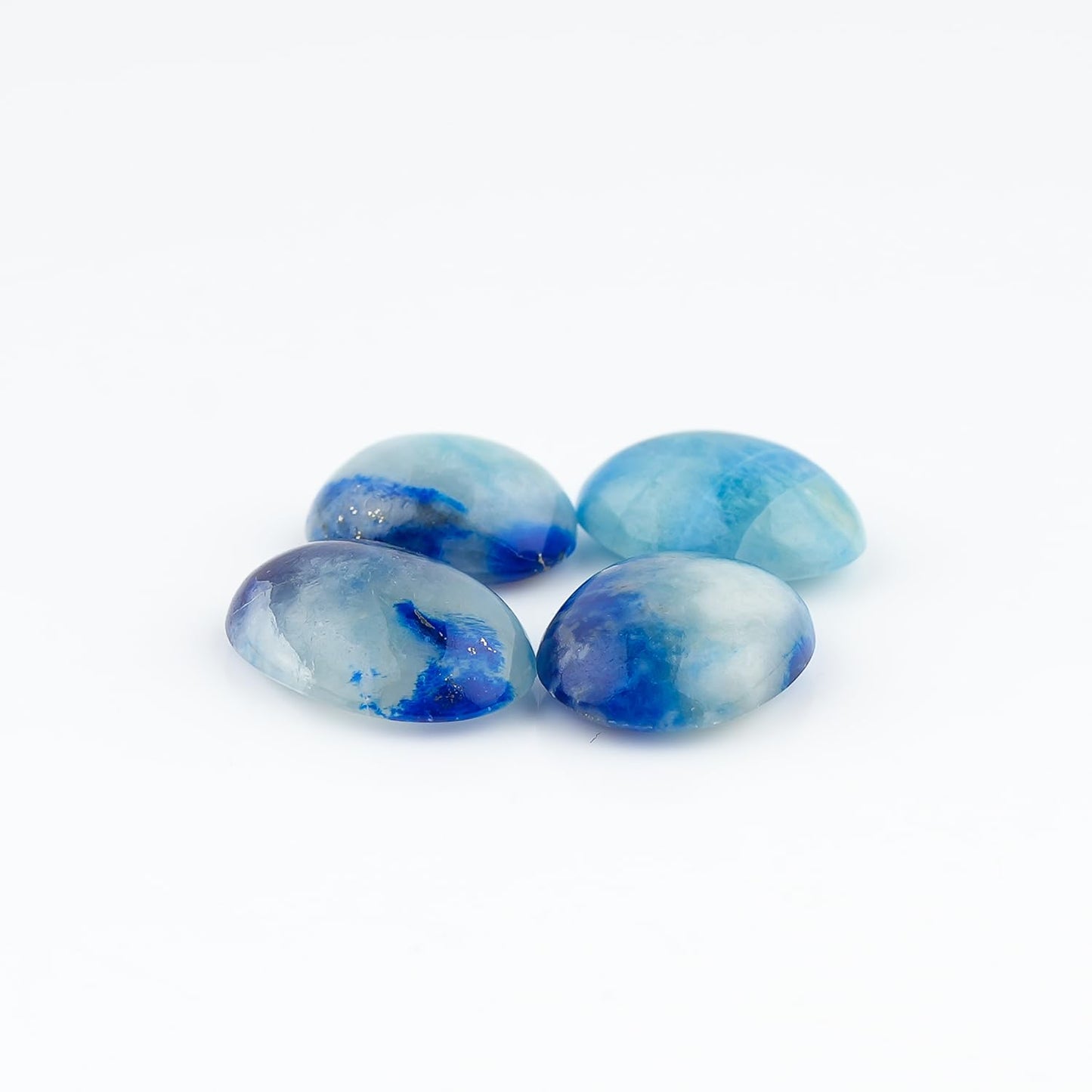 ColouredRocks (4 pcs. A++ COPPER AFGHANITE, Oval Shape, Natural Cabochon Crystals, Loose Gemstone, Wholesale Polished Supply, Jewelry Making, DIY Craft, Gem Collection (10-15 mm free size)