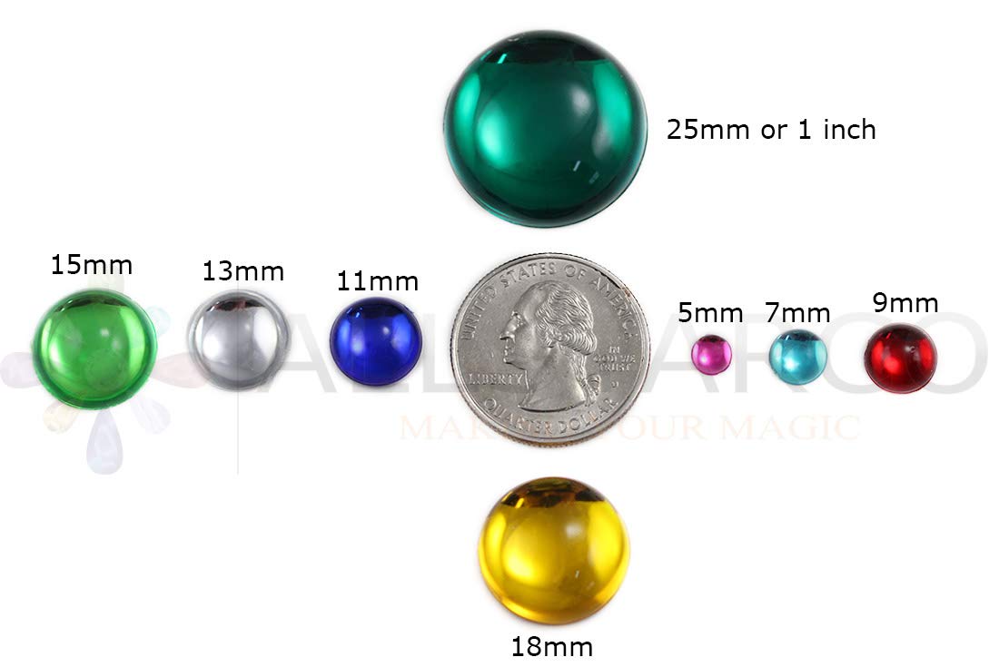 Allstarco 20mm Gold Flat Back Acrylic Round Pearl Cabochons Plastic Rhinestones Pearl Gems Embellishments for Jewelry, Crafts, Costumes, Card Invitations, Cosplay - 20 Pieces