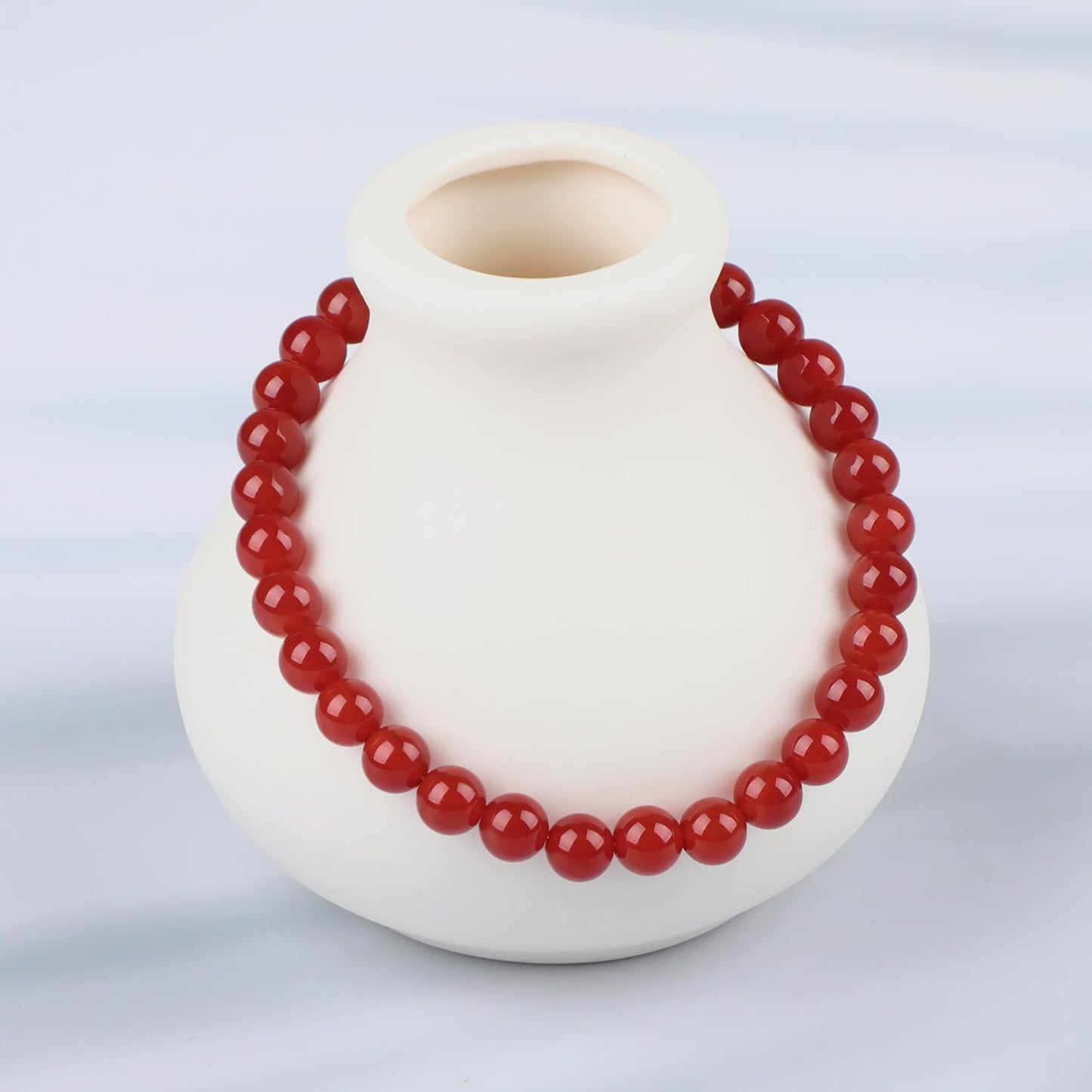 LPBeads Handmade Natural Gemstone Stretch Elastic 6m Carnelian Bracelet Healing Crystal Round Stone Beads Jewelry Gifts for Women Men