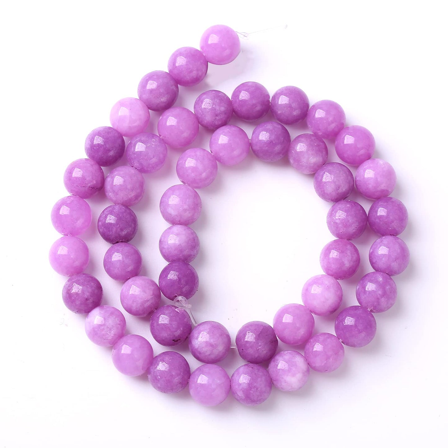 6MM 60PCS Purple Lepidolite Mica Stone Loose Beads for Jewelry Making DIY Bracelet Necklace