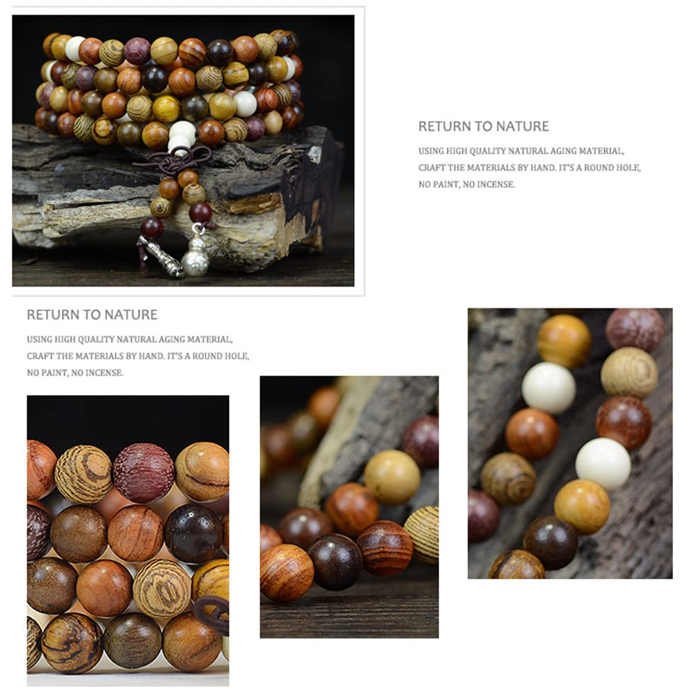 CarpenterC 200pcs 6mm Gorgeous Natural Round Polished Rosewood Loose Beads for Jewelry Making DIY Handmade Crafts