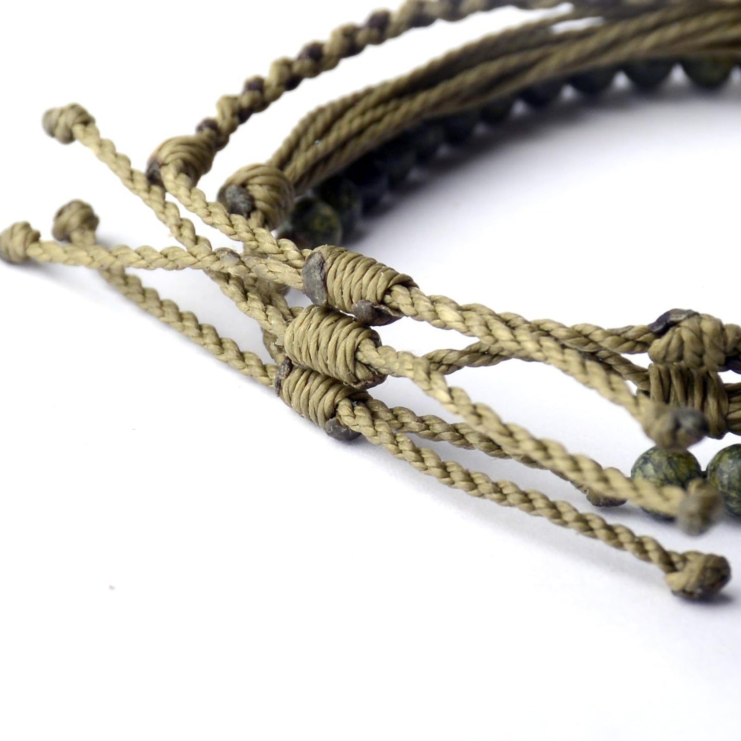 Handmade Natural Stone Beaded Healing Bracelet Gift for Men Adjustable Rope String Bracelet (Tibetan Jasper, Adjustable)