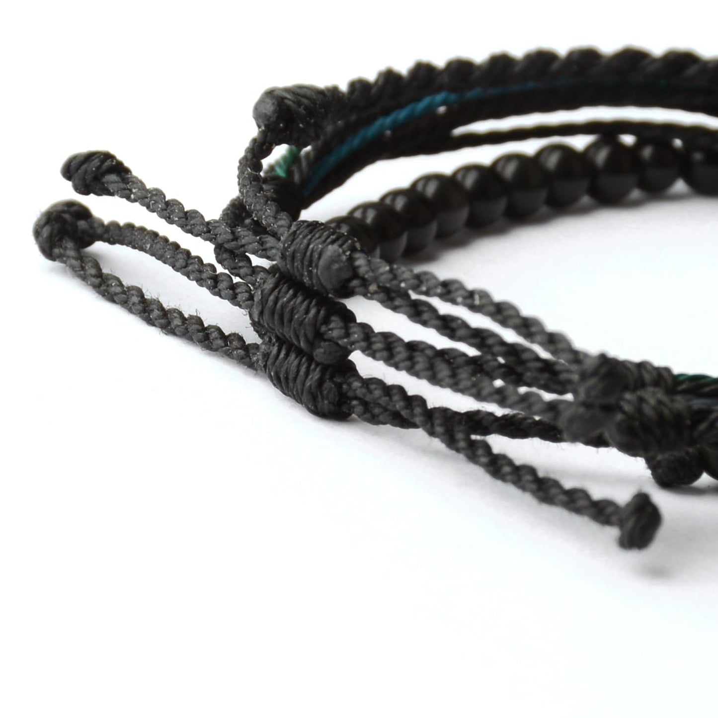 Handmade Natural Stone Beaded Healing Bracelet Gift for Men Adjustable Rope String Bracelet (Colorful Obsidian, Adjustable)