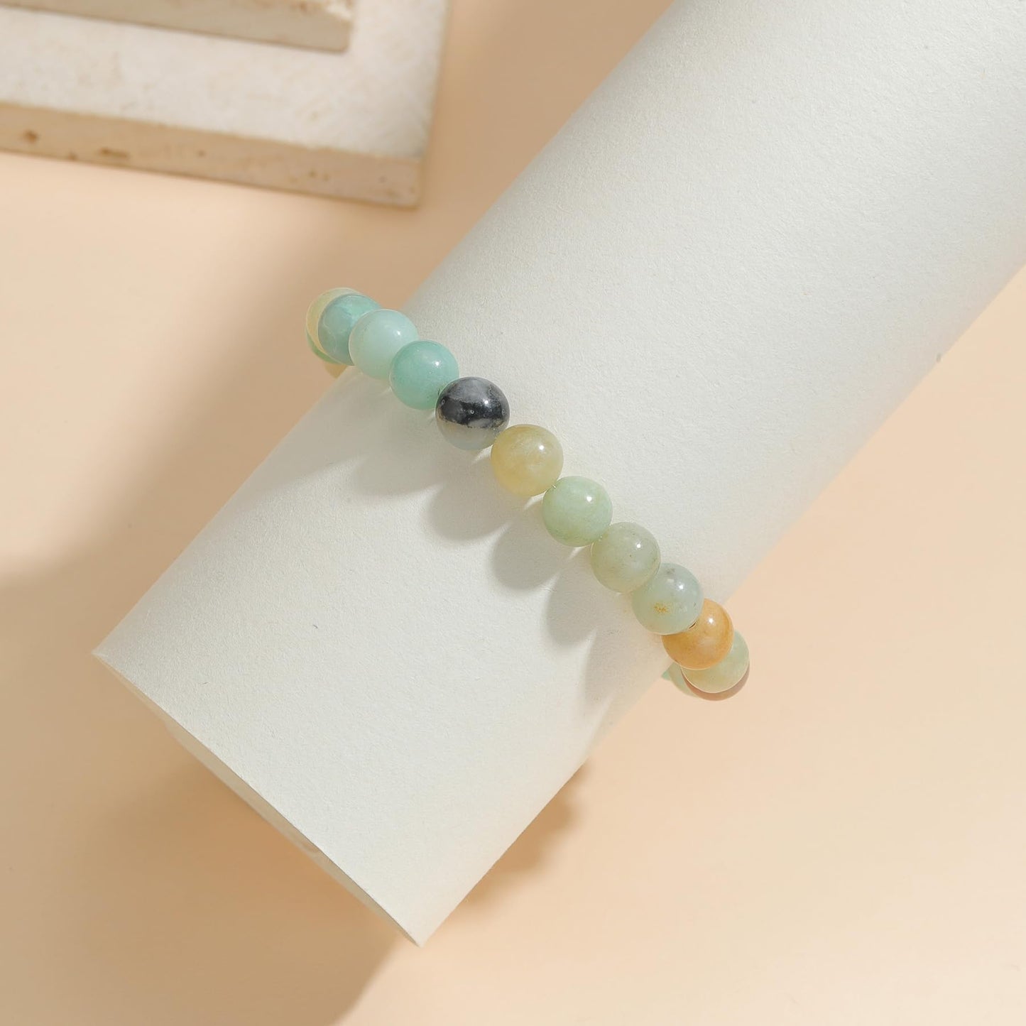 Udolfly Womens Crystal Beaded Bracelets for Women Men Protective Energy Bracelet Natural Gemstone Bead Bracelet 6mm Amazonite