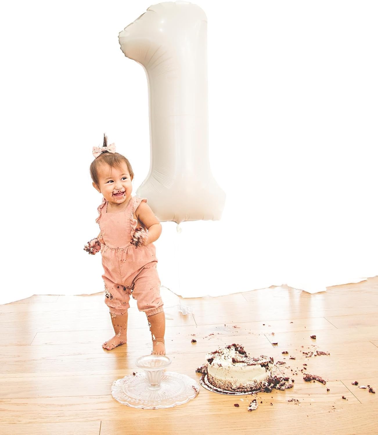 Regine Switzerland Cream Number Balloon - 40 Inch Birthday Decoration for All Ages | Perfect for Parties
