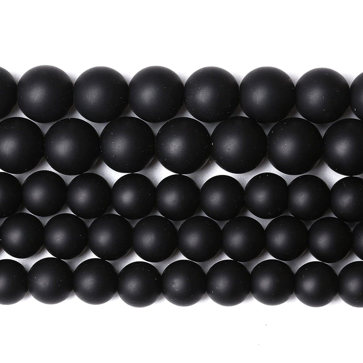 6MM 60PCS Natural Stone Matte Black Agate Loose Beads for Jewelry Making DIY Bracelet Necklace