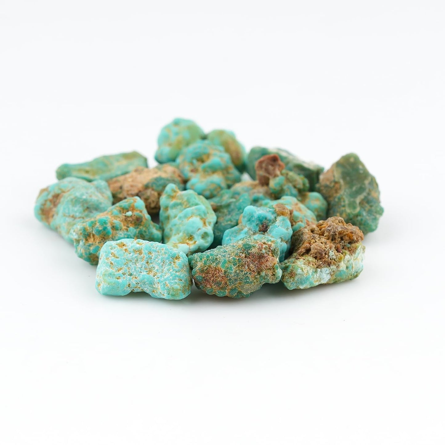 ColouredRocks 50 carats. Tibetan Turquoise Crystals, Raw Stones, Rough Gemstones, Jewelry Making Supply, Cabbing, Polishing, Cutting, DIY, Crafts (14-15pcs) (7-10mm)