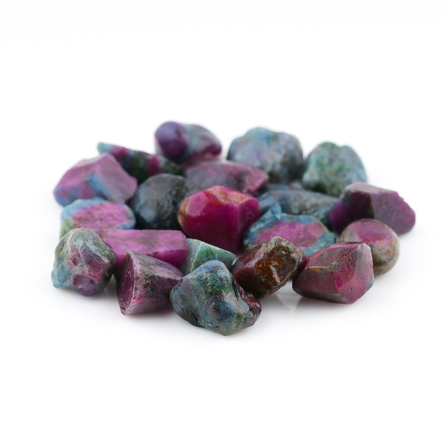 ColouredRocks (20 pcs.) RUBY KYANITE Raw Crystals, Raw Stones, Rough Gemstones, Jewelry Making Supply, Cabbing, Polishing, Cutting, DIY, Crafts (50+ carats.) (7-10 mm.)
