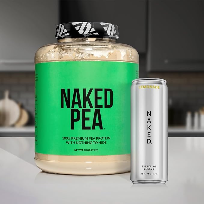 NAKED Pea - Chocolate Peanut Butter Protein from US & Canadian Farms, Organic Cocoa, Organic Coconut Sugar - No GMO, No Soy, and Gluten Free, Aid Growth and Recovery - 52 Servings