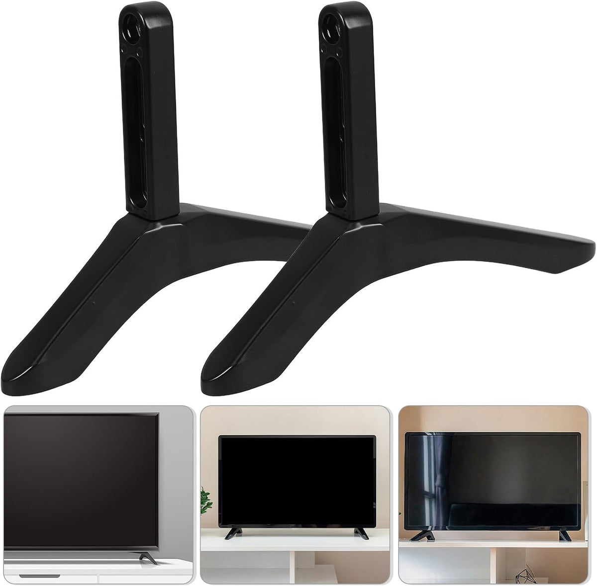 YOSADIER Universal TV Stand Base Bracket with Screws Adjustable Television Riser Tabletop Support for Flat Screen Tvs