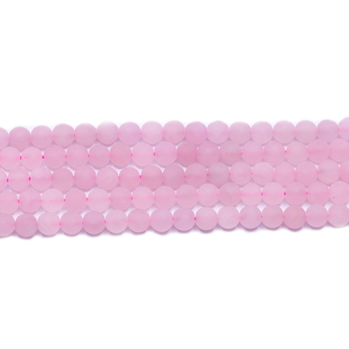 PLTbeads Natural Gemstone Loose Beads Matte Approxi 15.5 inch DIY Bracelet Necklace for Jewelry Making (8mm, Matte Rose Quartz)