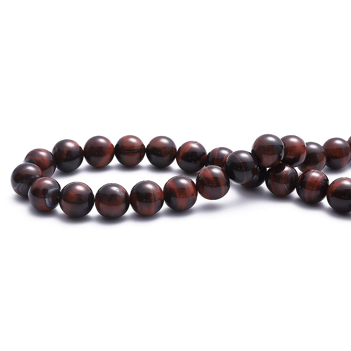 BEADIA Natural Red Tiger Eye Stone Round Loose Semi Gemstone Beads for Jewelry Making 12MM 32PCS