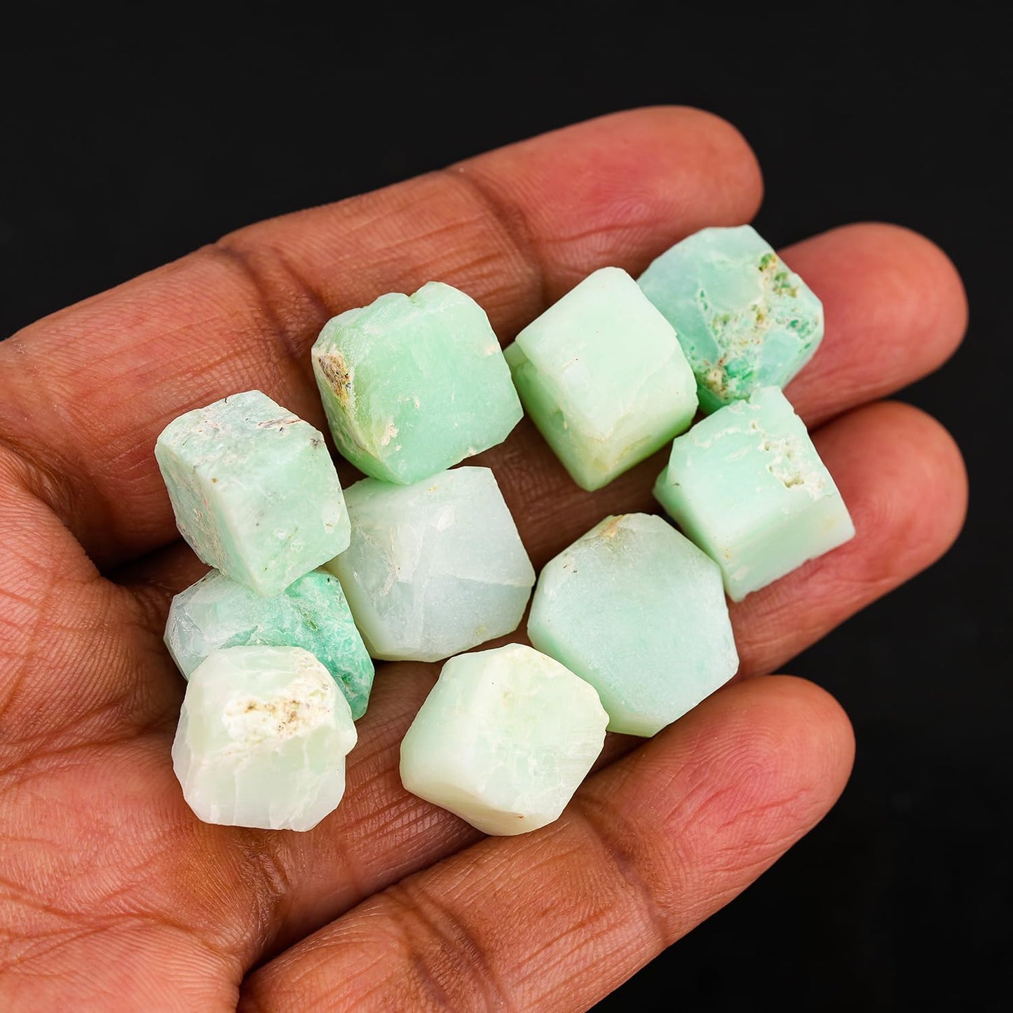 ColouredRocks 100 carats Peruvian Opal Crystals, Raw Stones, Rough Gemstones, Jewelry Making Supply, Cabbing, Polishing, Cutting, DIY, Crafts (10pcs) (10-15mm)