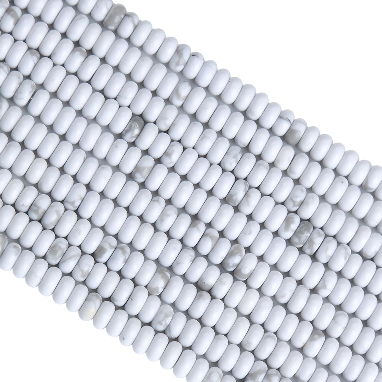 2x4MM 150PCS White Turquoise Howlite Tube Rondelle Abacus Disk Spacer Loose Beads for Jewelry Making