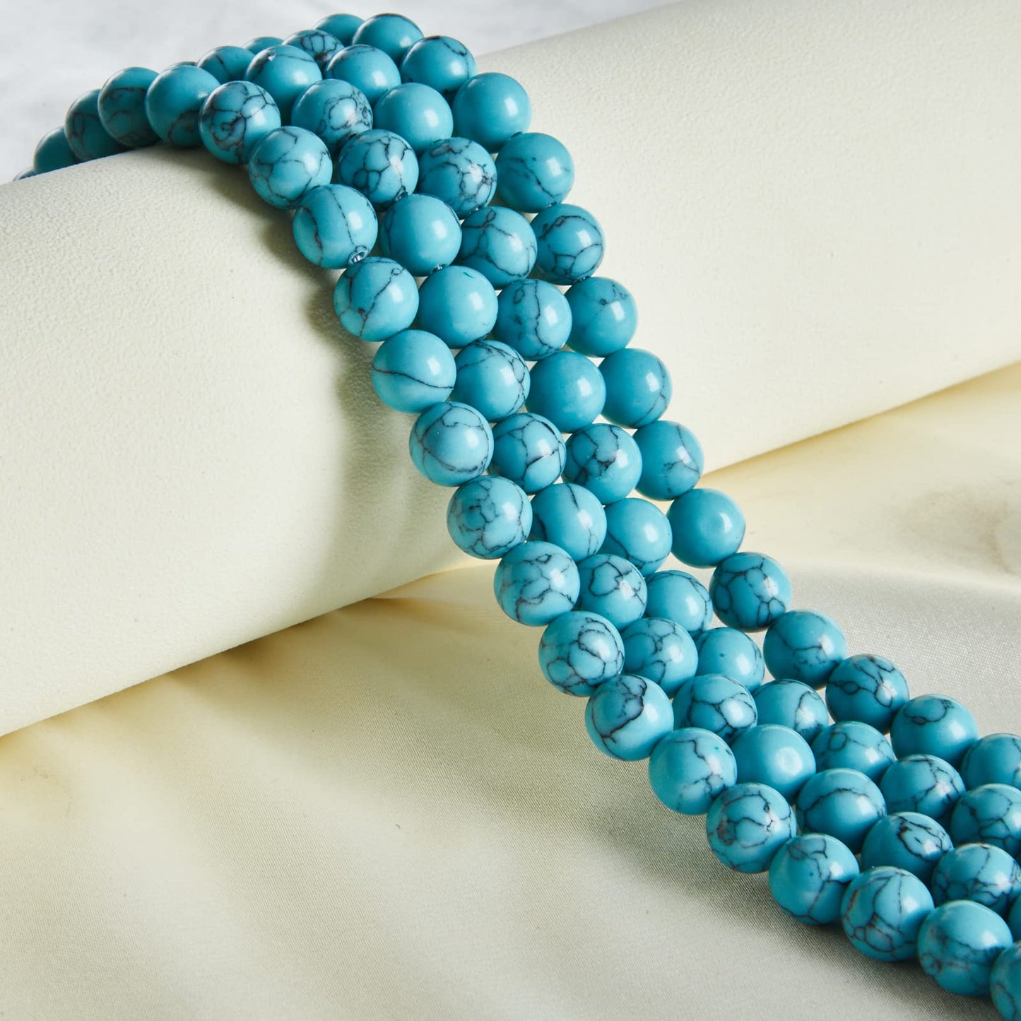 100pcs 10mm Blue Turquoise Beads Natural Gemstone Beads Round Loose Beads for Jewelry Making