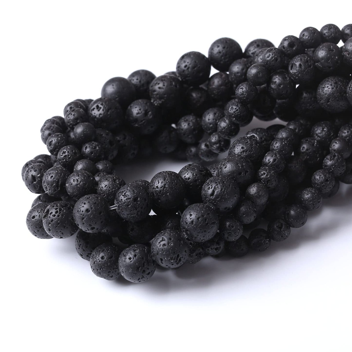 32PCS 12MM Natural Lava Stone Beads Energy Healing Beads for DIY Jewelry Bracelet Necklace Making for Jewelry Making15Inch