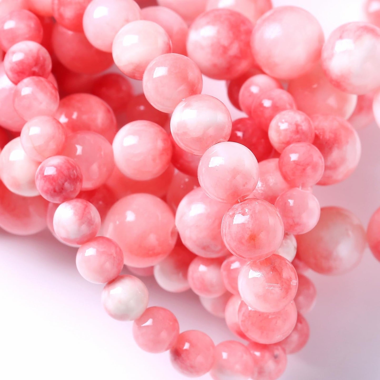 160PCS 4MM Pink Persian Jade Spacer Loose Beads for Jewelry Making DIY Bracelet Necklace 2 Strands