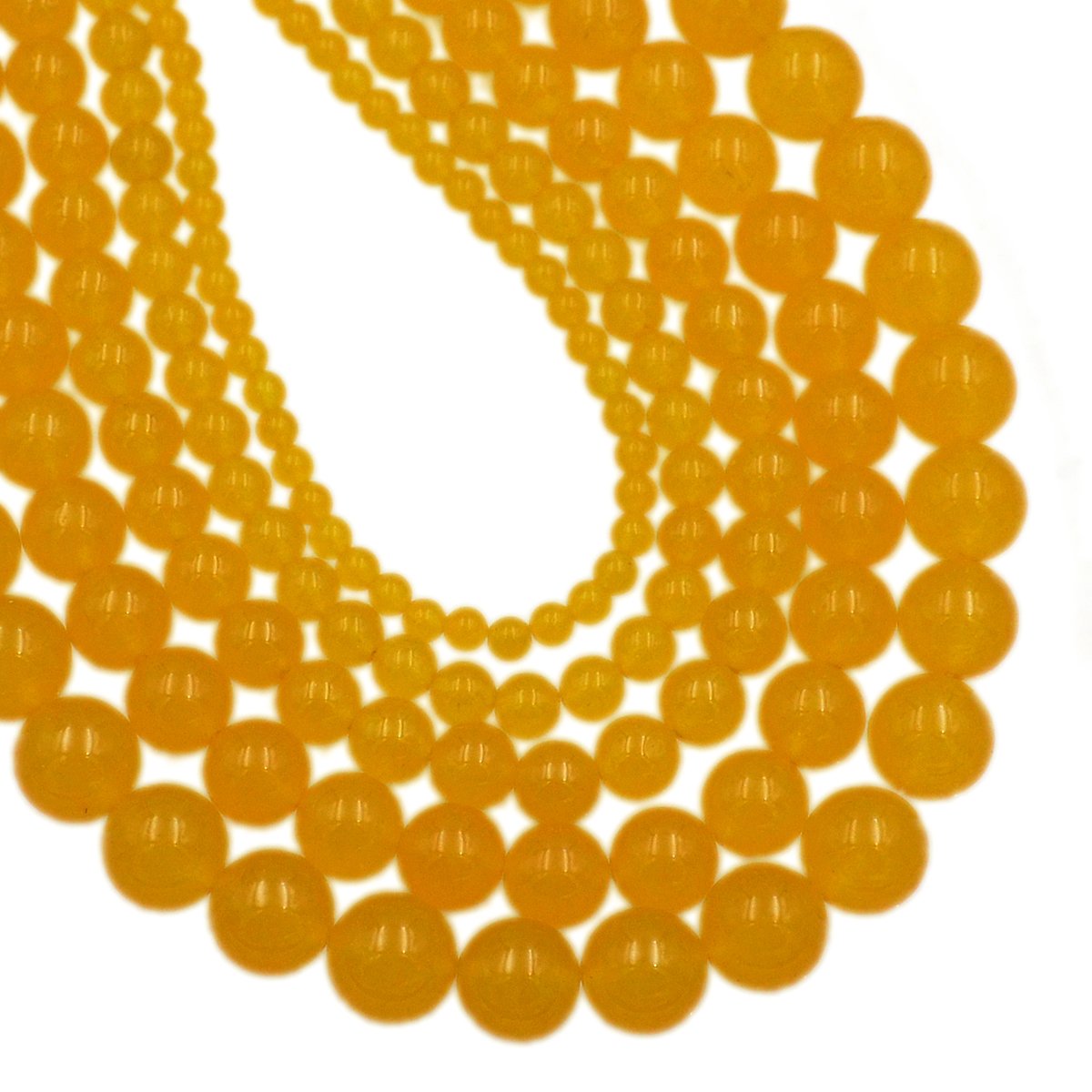 AD Beads Natural Gemstone Round Loose Beads 15" for Bracelet Necklace Earrings Jwelery Making Crafts DIY (6mm, Yellow Jade)