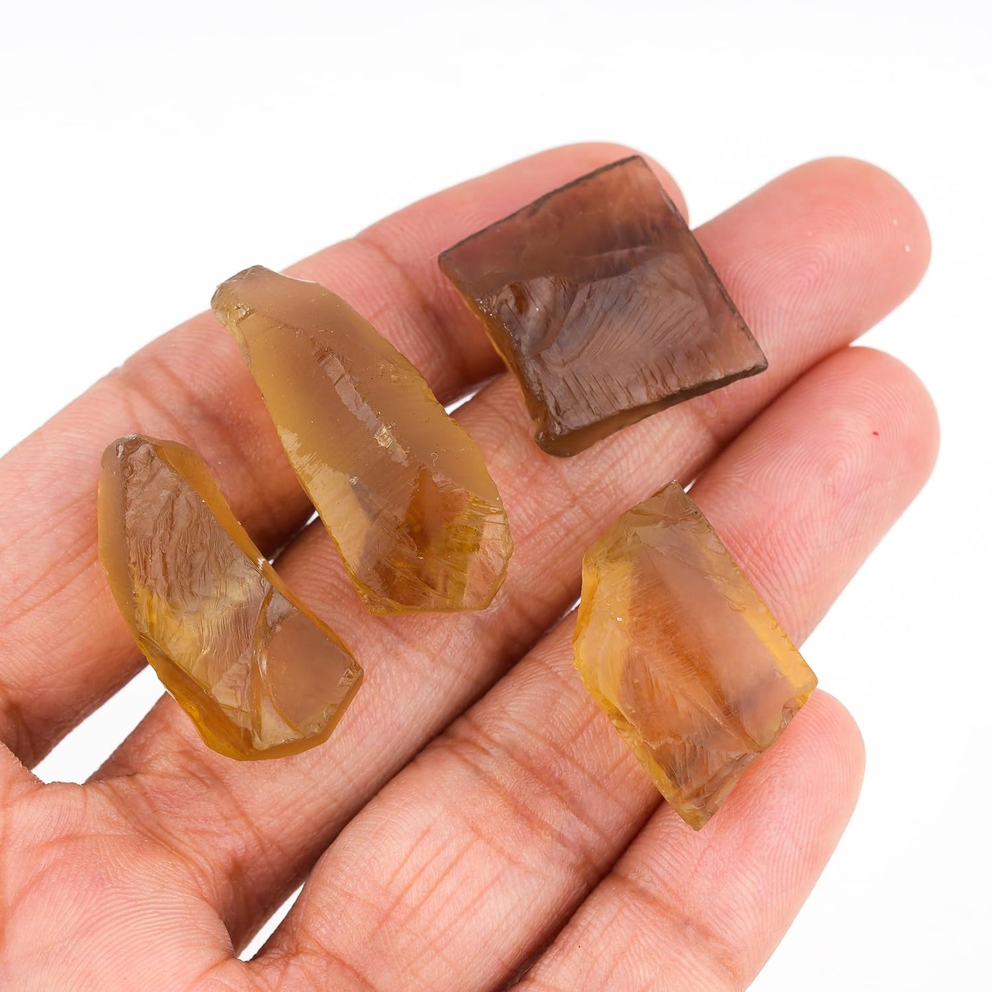 ColouredRocks (4pcs) IMPERIAL QUARTZ Raw Crystals, Raw Stones, Rough Gemstones, Jewelry Making Supply, Cabbing, Polishing, Cutting, DIY, Crafts (15-20mm size)