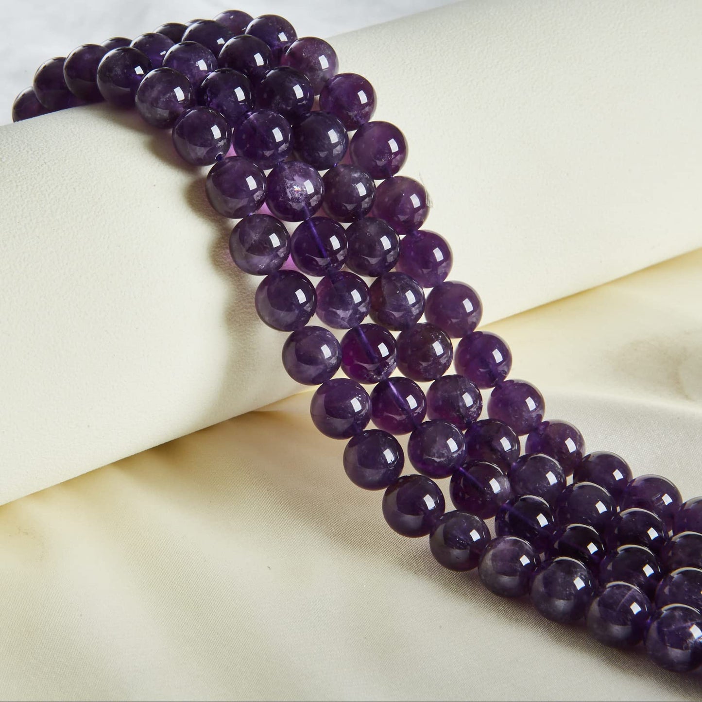 100pcs 10mm Amethyst Beads Natural Gemstone Beads Round Loose Beads for Jewelry Making