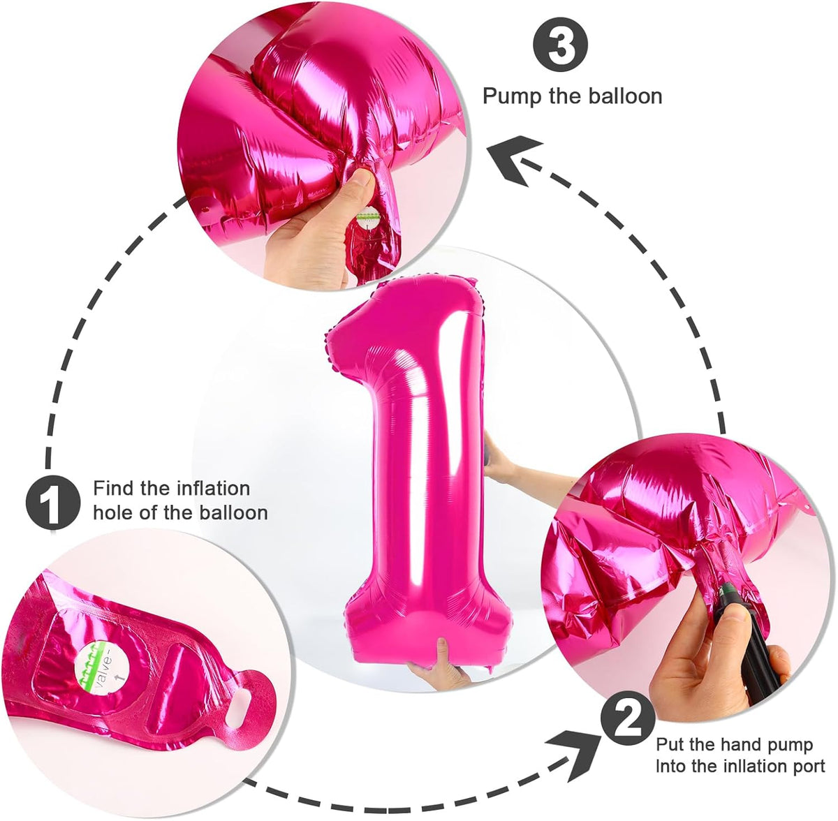 Skiennix 40-Inch Hot Pink Number 7 Balloon - Perfect for Birthdays, Engagements & Graduations