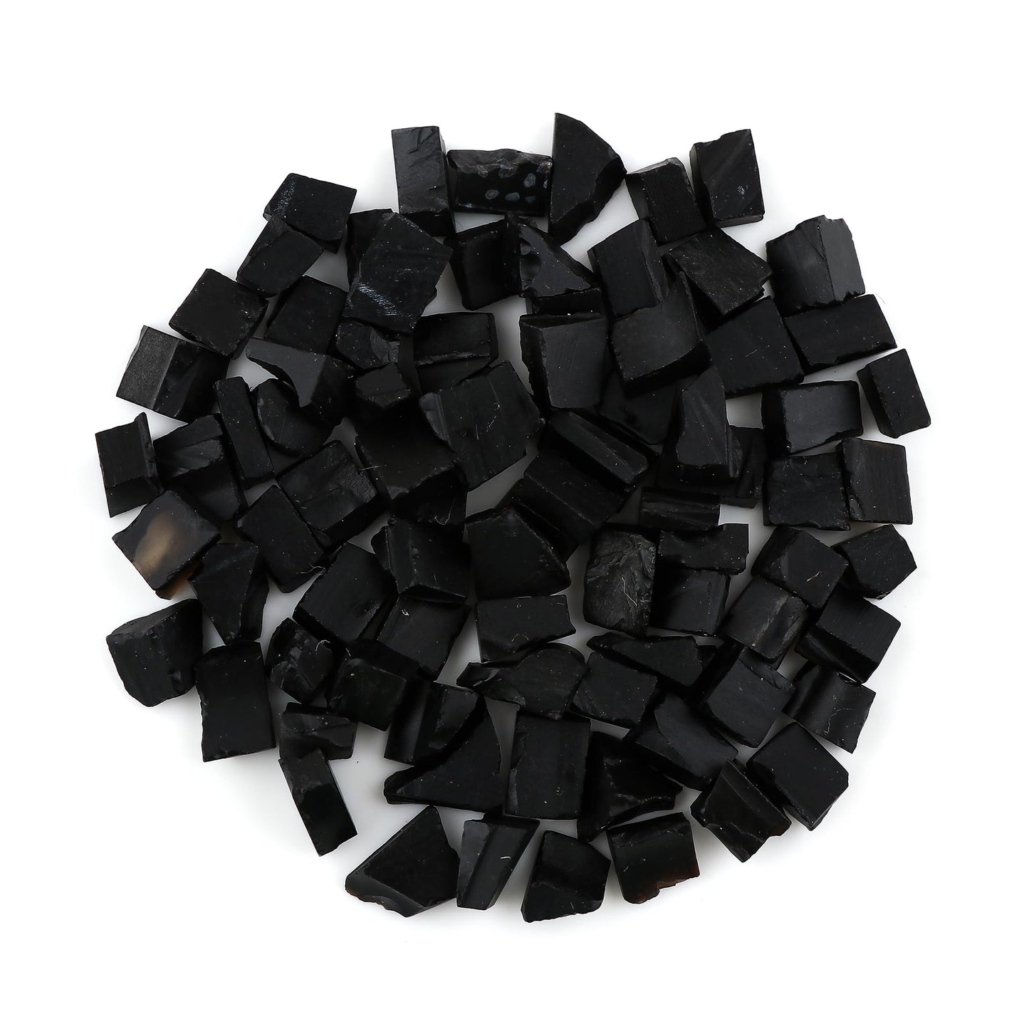 ColouredRocks (50 carats.) BLACK ONYX (7-8 pcs.) (10-15 mm.) Raw Crystals, Rough Stones, Rough Gemstones, Jewelry Making Supply, Cabbing, Polishing, Cutting, DIY, Crafts