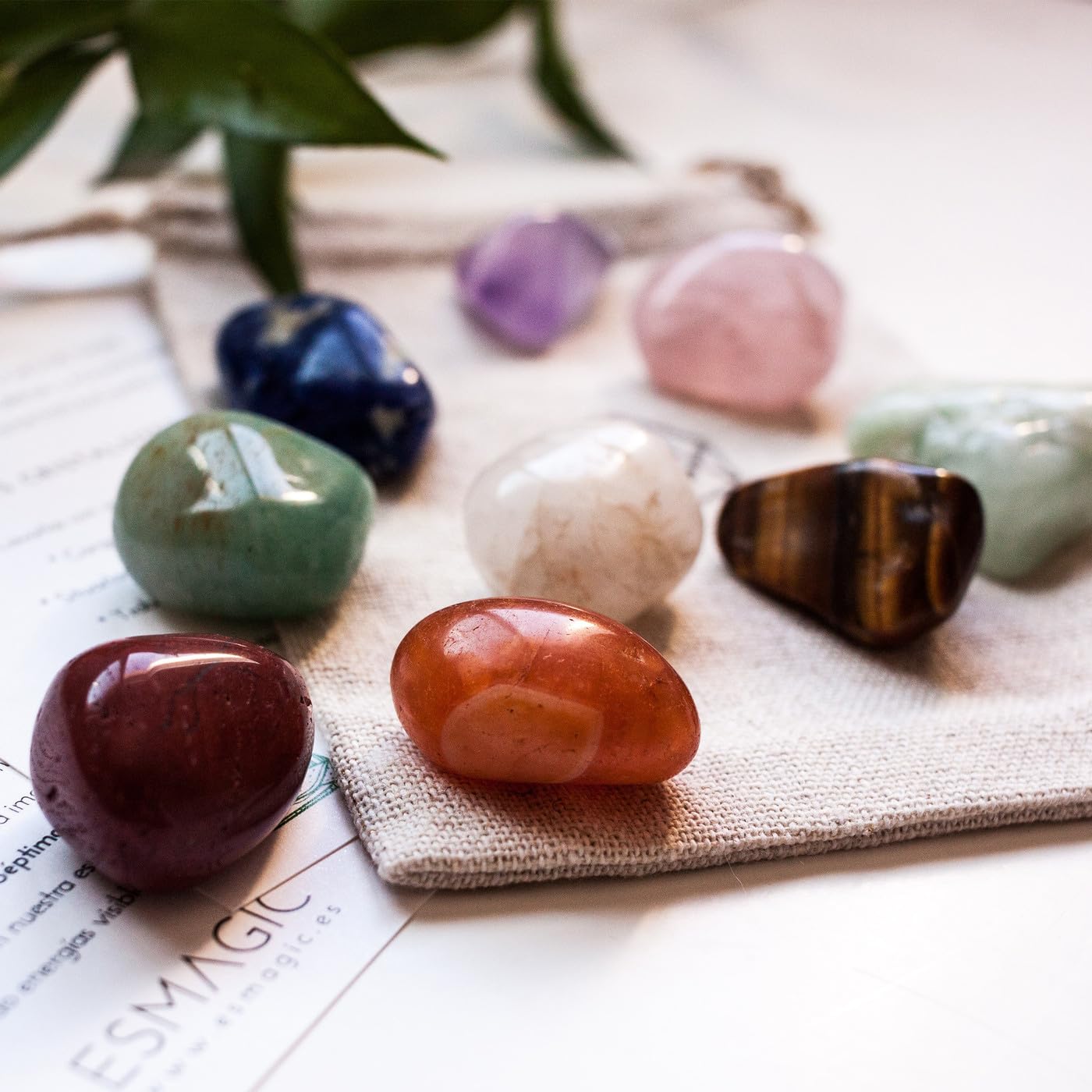 MAIBAOTA 1.6-2.0" Grey Labradorite Crystal Large Reiki Natural Tumbled Polished Stones for Energy Witchcraft Therapy Meditation DIY Crystals for Protection