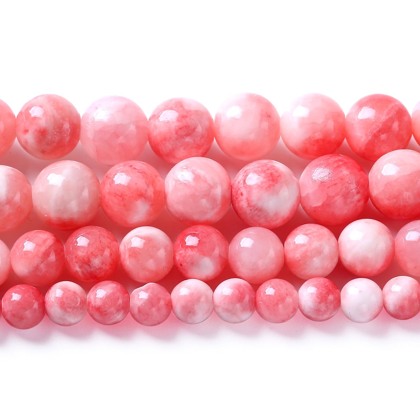 120PCS 6MM Pink Persian Jade Spacer Loose Beads for Jewelry Making DIY Bracelet Necklace 2 Strands