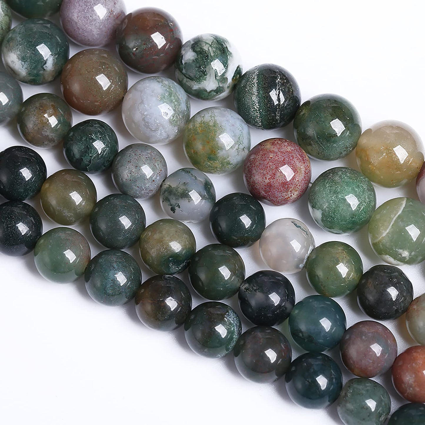 8MM 45PCS Natural Stone India Agate Loose Beads for Jewelry Making DIY Bracelet