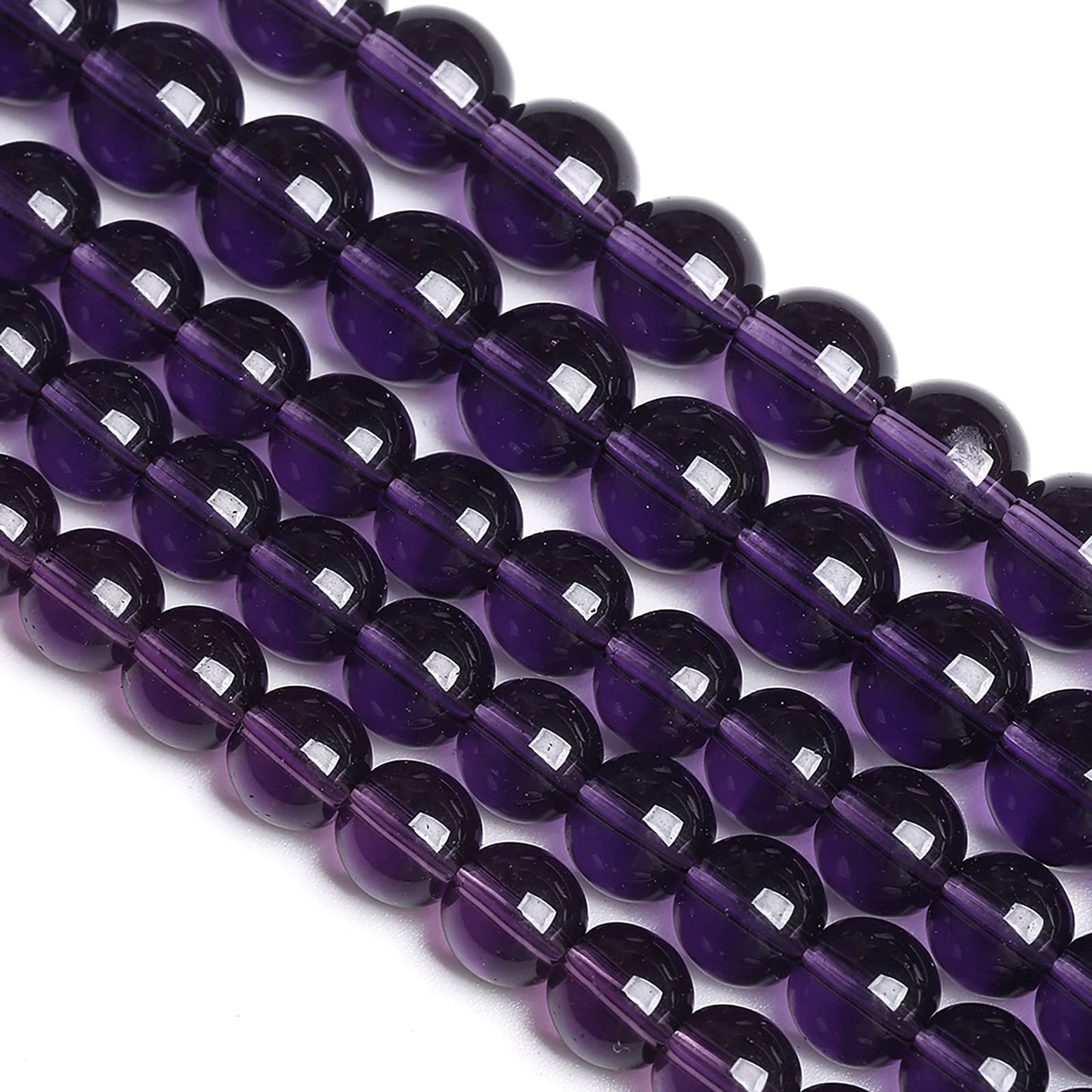10MM 38PCS Purple Amethyst Glass Crystal Beads for Jewelry Making DIY Bracelet Necklace