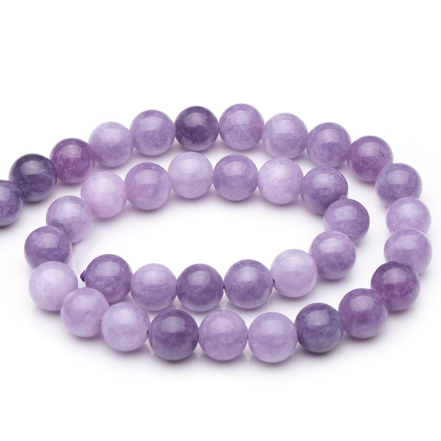 Youngbling Natural Gemstone Beads for Jewelry Making,10mm Lepidolite Polished Round Smooth Stone,Genuine Real Stone Red Beads for Bracelet Necklace 15 Inch(Lepidolite,10mm)