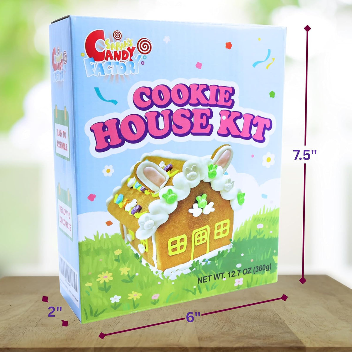 Spring Cookie Decorating Kit by Bunny House - Fun DIY Activity with Icing & Candies | Pre-Baked Panels Included
