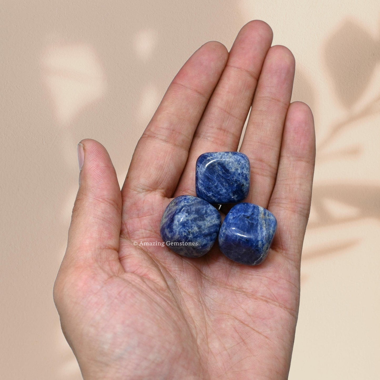 Amazing Gemstone Sodalite Crystals and Healing Stones Tumbled - 1 Oz Sodalite Stone Gem Stones, Natural Healing Stones for Energy Balance, Stress Relief - Polished Gems Rocks