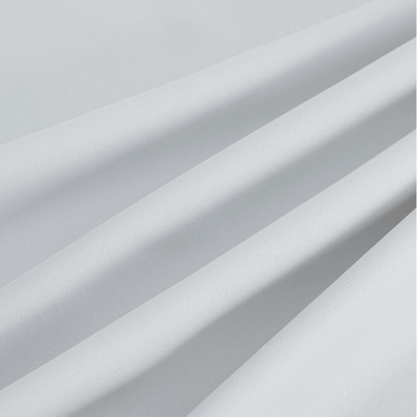 NICETOWN Room Darkening Curtains - Elegant Greyish White Drapery Panels, 52" x 84" Size