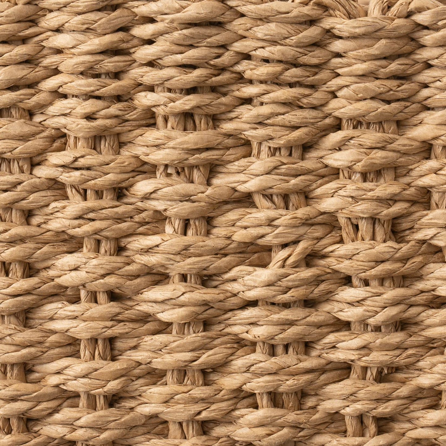 LA JOLIE MUSE Small Wicker Baskets for Organizing, Recycled Paper Rope Storage Basket Container Bins for Shelves Bathroom Cupboards Drawer, Decorative Square Basket Organizer Set of 3