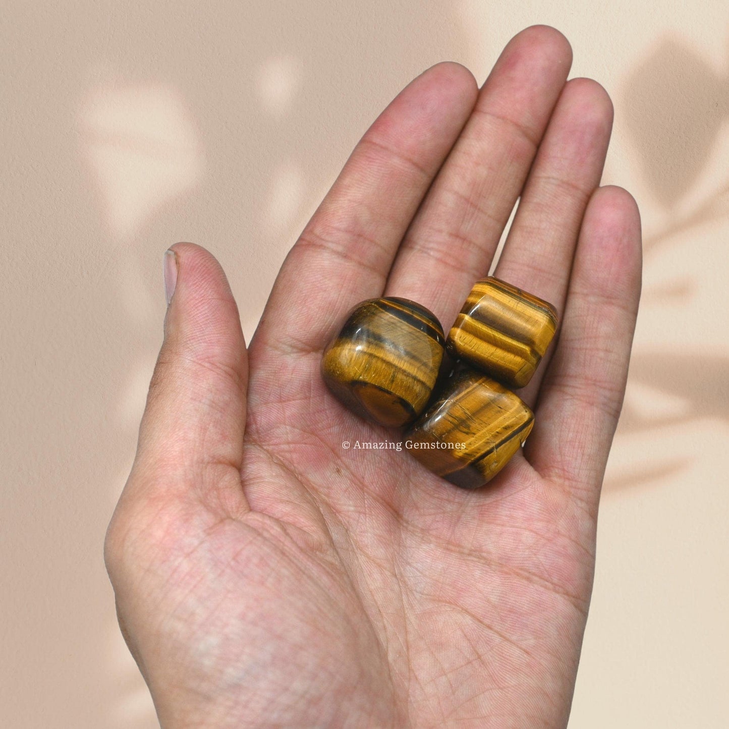 Amazing Gemstone Tiger Eye Crystals and Healing Stones Tumbled - 1 Oz Tiger Eye Stone Gem Stones, Natural Healing Stones for Energy Balance, Stress Relief - Polished Gems Rocks