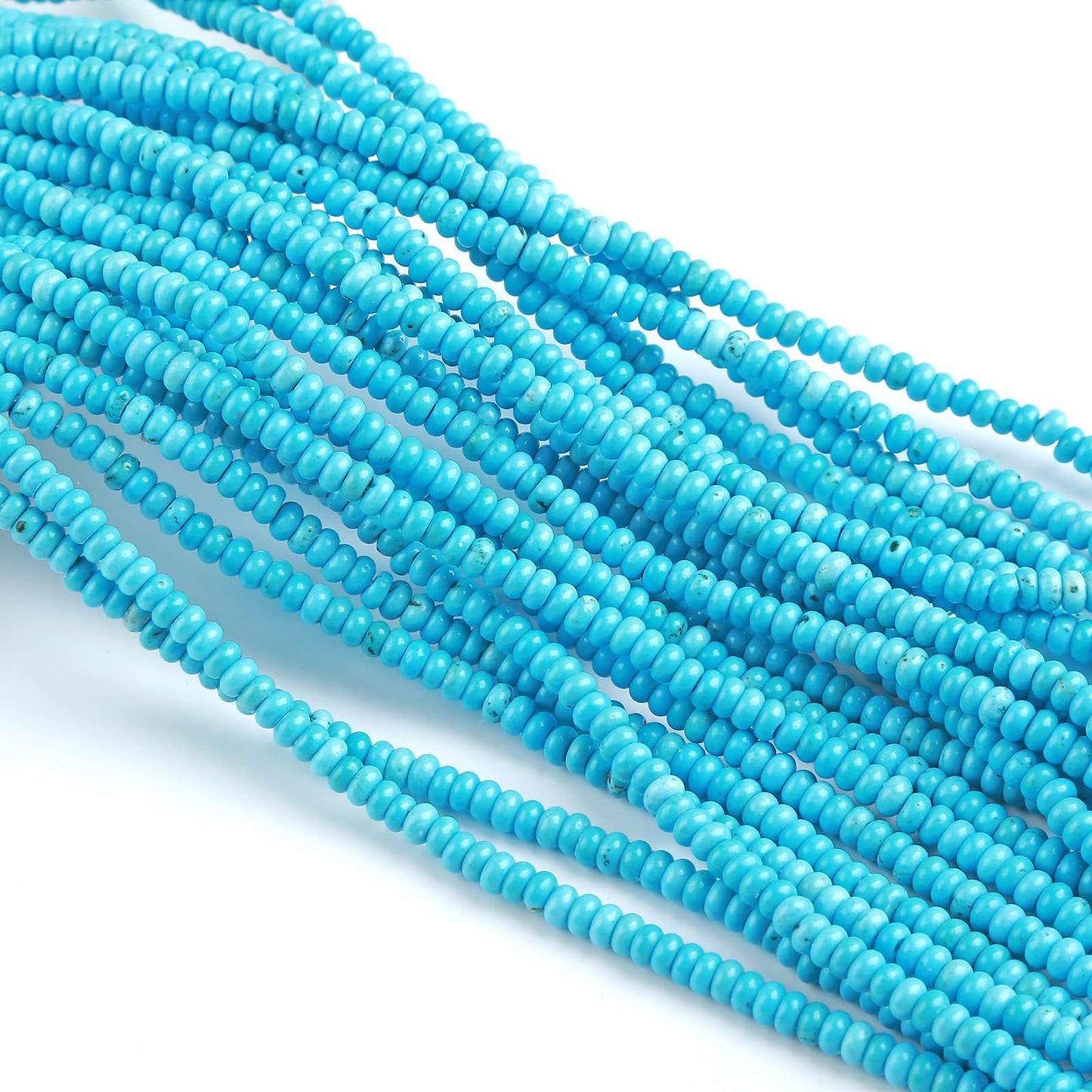 2x4MM 150PCS Turquoise Tube Rondelle Abacus Disk Spacer Loose Beads for Jewelry Making