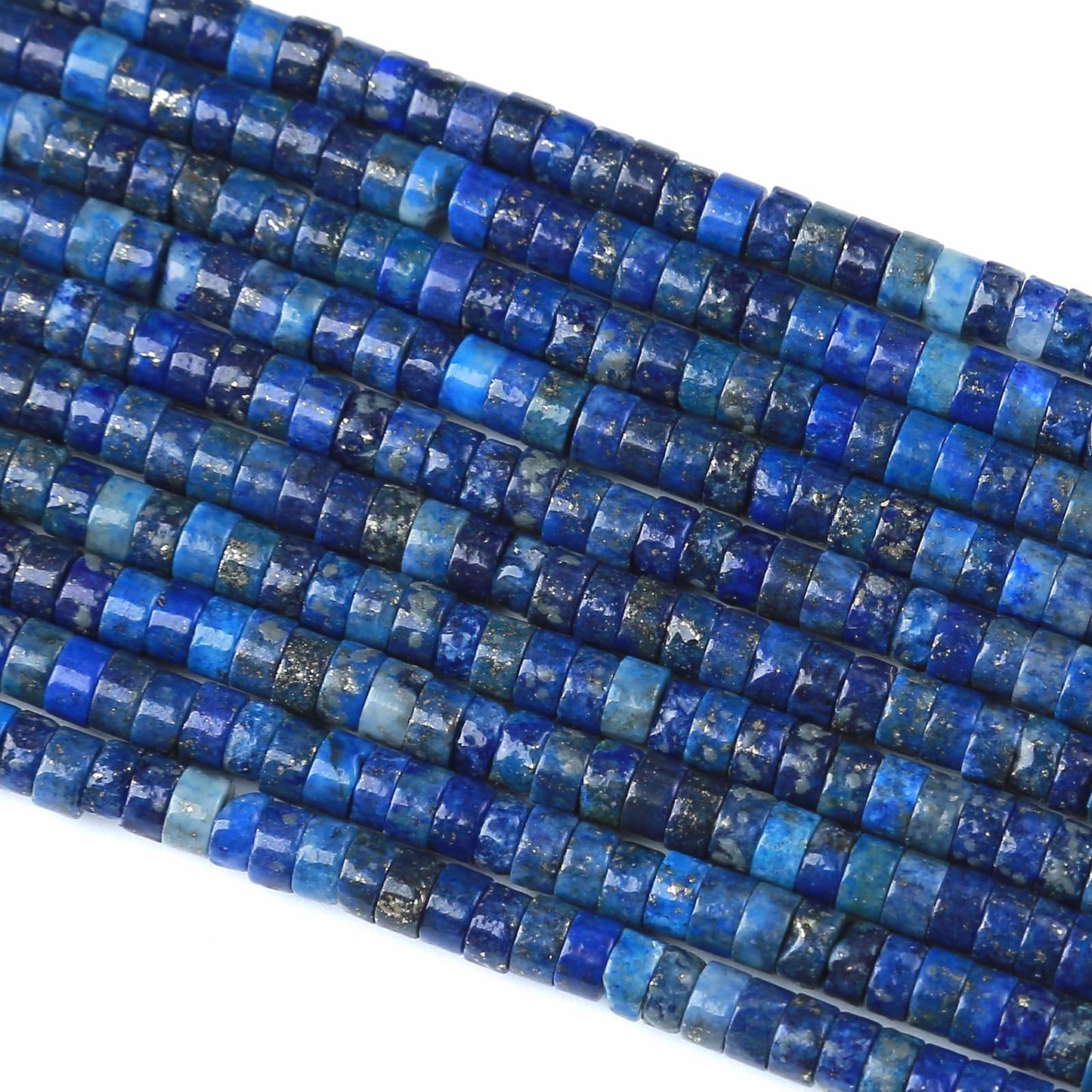 2x4MM 150PCS Lapis Lazuli Tube Cylinder Rondelle Abacus Disk Spacer Loose Beads for Jewelry Making