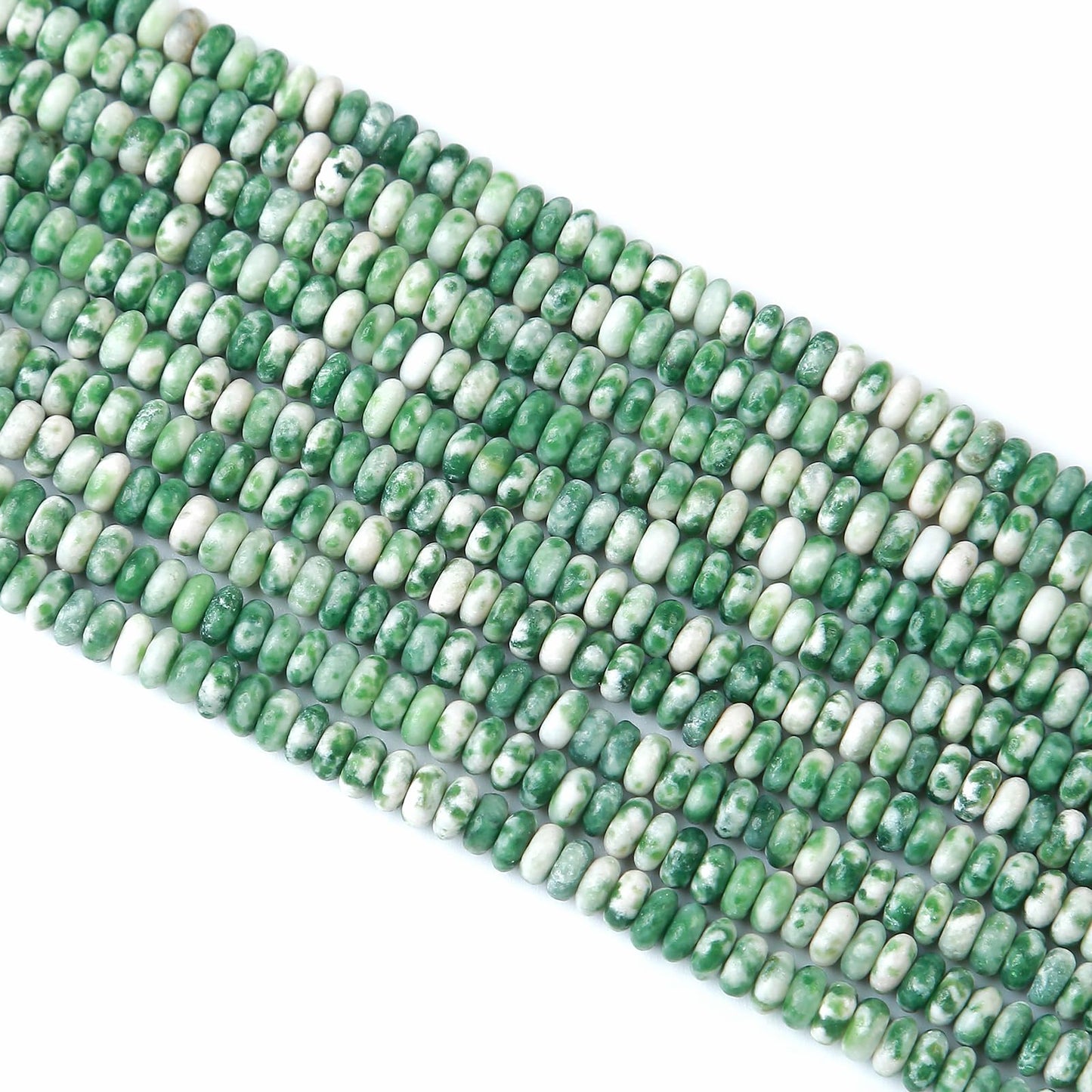 2x4MM 150PCS Verdant Jasper Tube Rondelle Abacus Disk Spacer Loose Beads for Jewelry Making