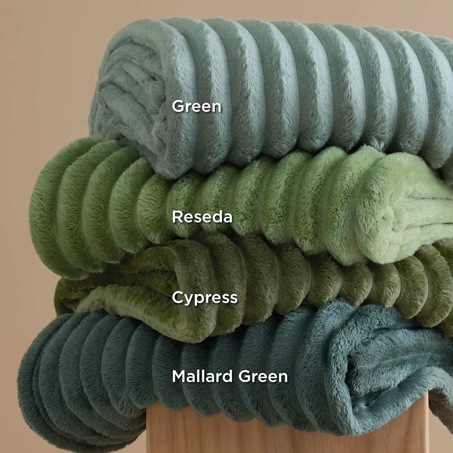 Bedsure GentleSoft Queen Size Blanket - Cozy Sage Green Fleece Throw, 90x90 Inches for Ultimate Comfort