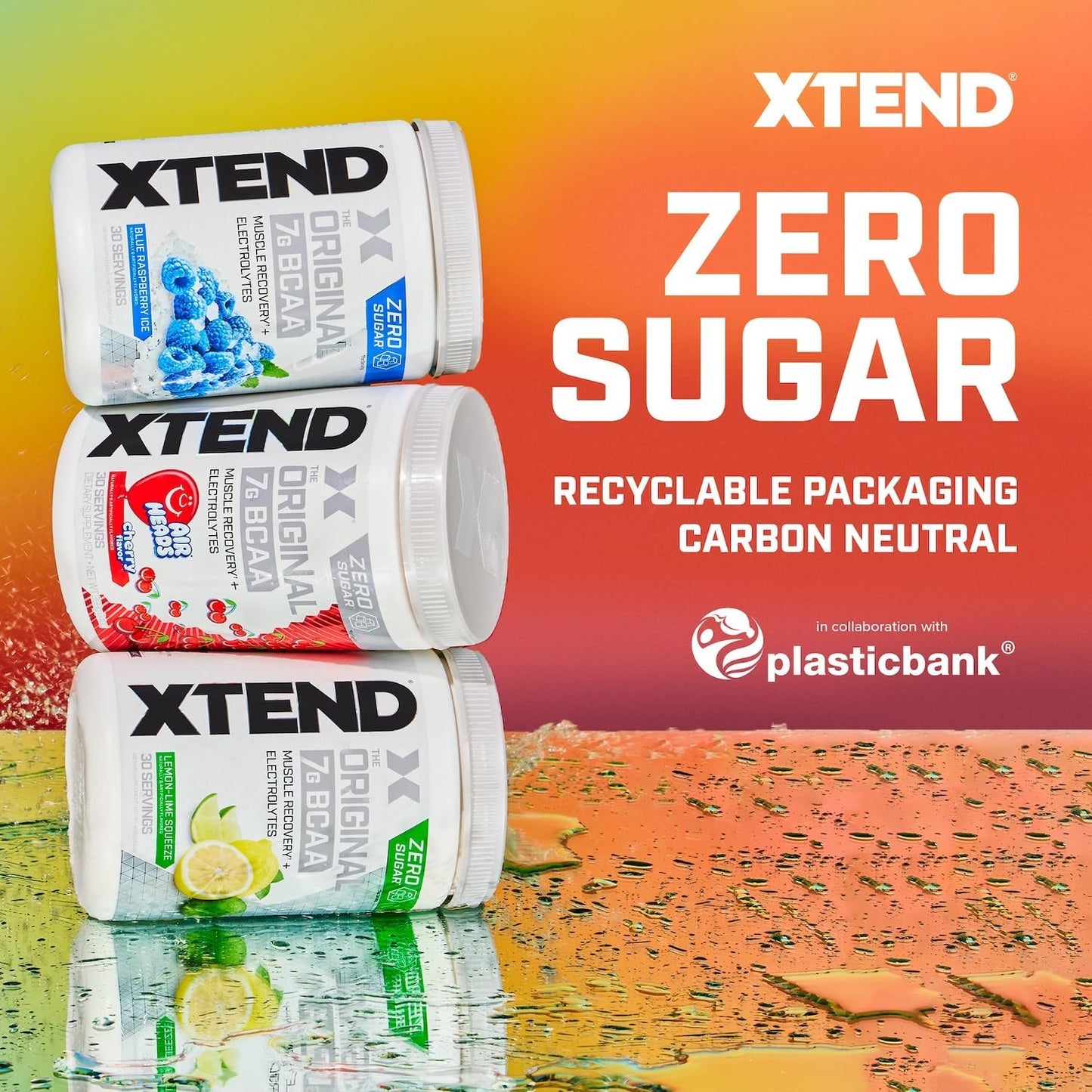 Xtend Original BCAA Powder 7g BCAA and 2.5g L-Glutamine, Sugar Free Post Workout Muscle Recovery Drink with Amino Acids for Men & Women, 30 Servings