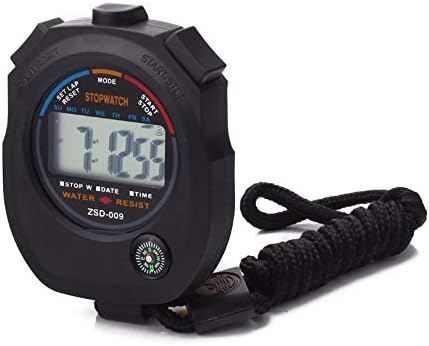 2 Pack Multi-Function Electronic Digital Sport Stopwatch Timer, Large Display with Date Time and Alarm Function,Suitable for Sports Coaches Fitness Coaches and Referees,Pgzsy