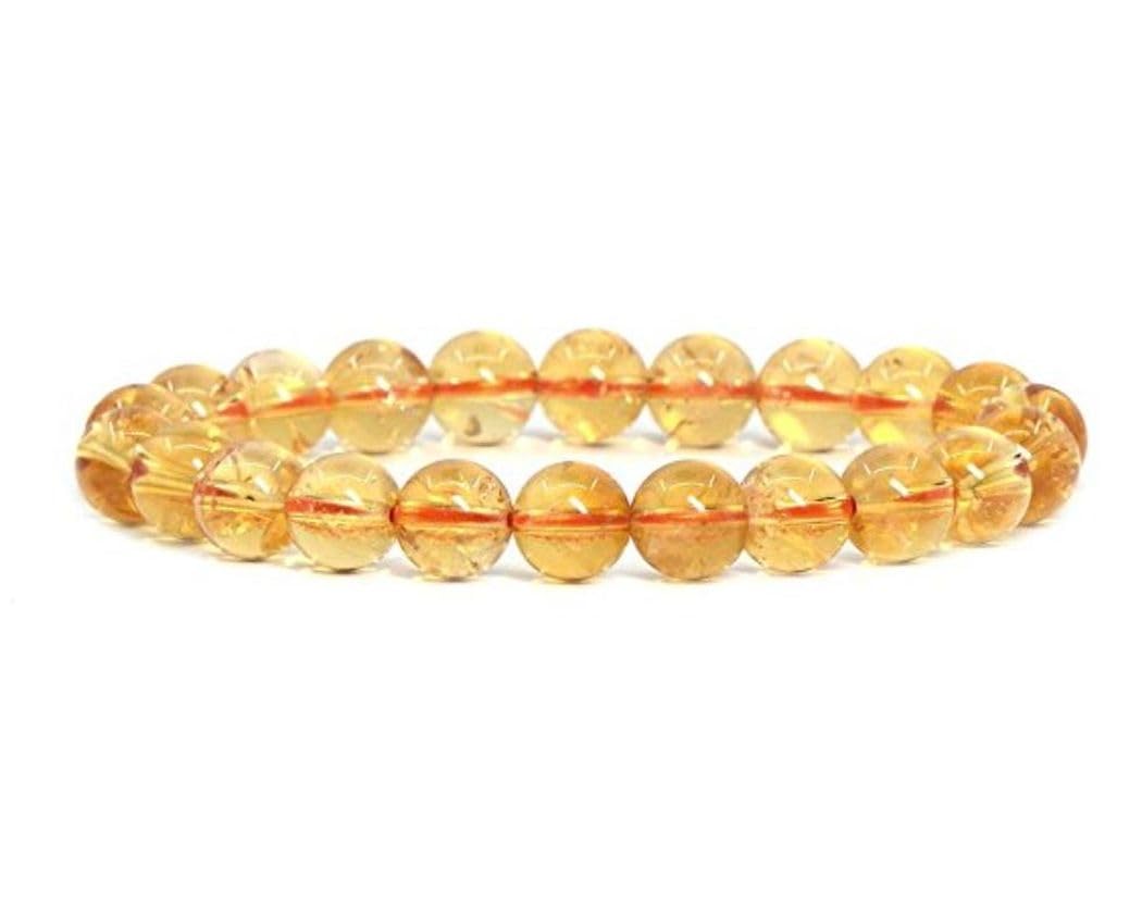 Adabele Real Natural Yellow Citrine Bracelet 8 inch Stretch Gemstone Beaded Bracelet Chakra Healing Crystal Stone Jewelry Women Mom Gift (Unisex) GB8-C27