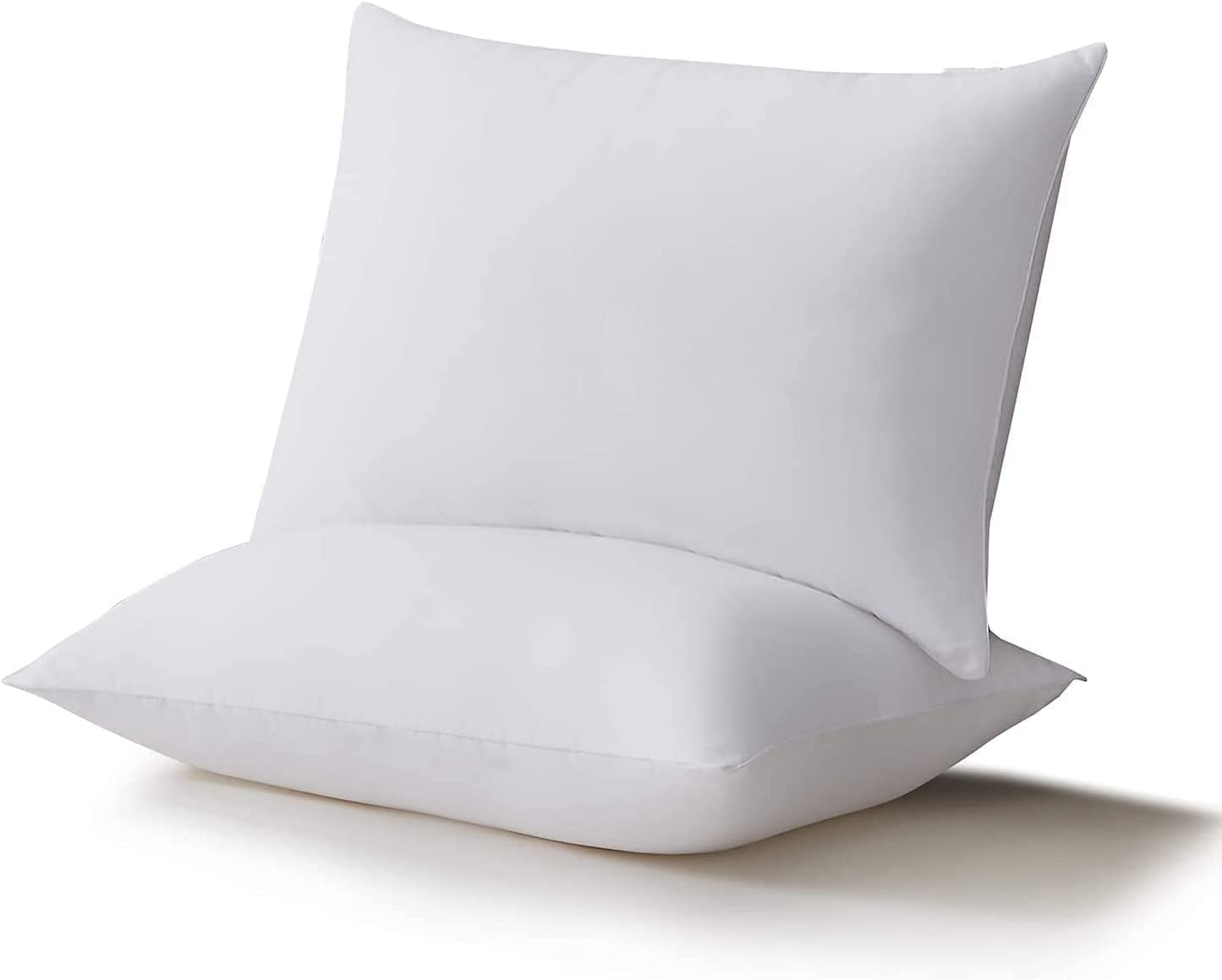 Acanva Bed Pillows for Sleeping 2 Pack, Alternative Microfiber Filled, Natural Cover Skin-Friendly, Soft and Supportive for Side Back Sleepers, Queen Size(Pack of 2), White 2 Count