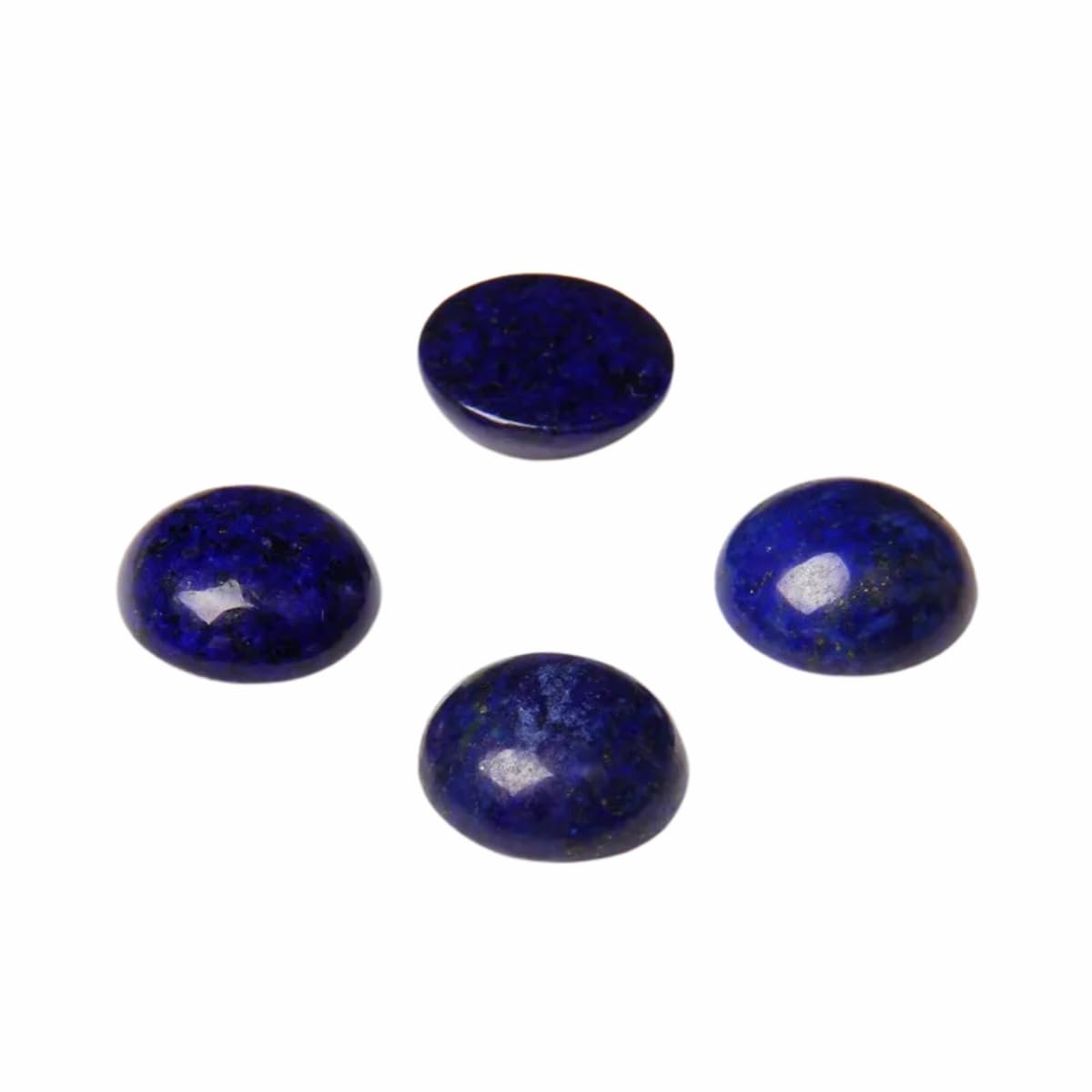 20pcs 6mm Natural Stone No Hole Lapis Lazuli Semicircle Smooth Cabochons Beads Healing Chakra Crystal Stone Bead for Jewelry Making Rings Earrings Necklace Bracelet DIY Crafts