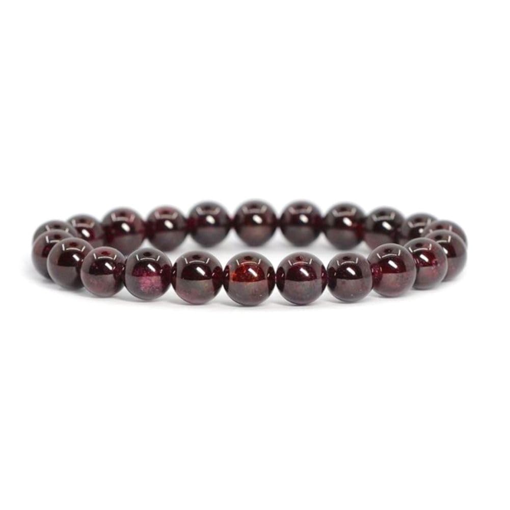 Adabele Real Natural Garnet Bracelet 8 inch Stretch Gemstone Beaded Bracelet Chakra Healing Crystal Stone Jewelry Women Mom Gift (Unisex) GB8-C8