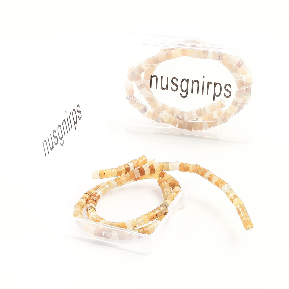 Natural Yellow Jade Stone Spacer Beads 4x2mm 38cm/str Flat Round Loose Semi Gemstone Caps for Making Bracelets Necklace