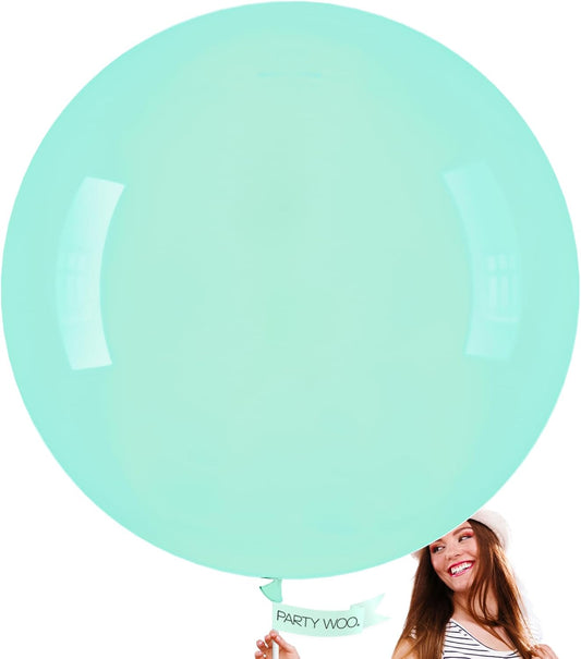 PartyWoo Jumbo Ice Cream Theme Balloons - 36" Latex Set of 4 for Birthday & Wedding Decor