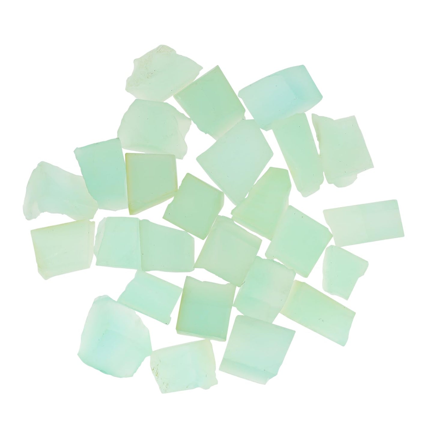 ColouredRocks 100 carats Aqua-Chalcedony Crystals, Raw Stones, Rough Gemstones, Jewelry Making Supply, Cabbing, Polishing, Cutting, DIY, Crafts (25-28pcs) (6-10mm)